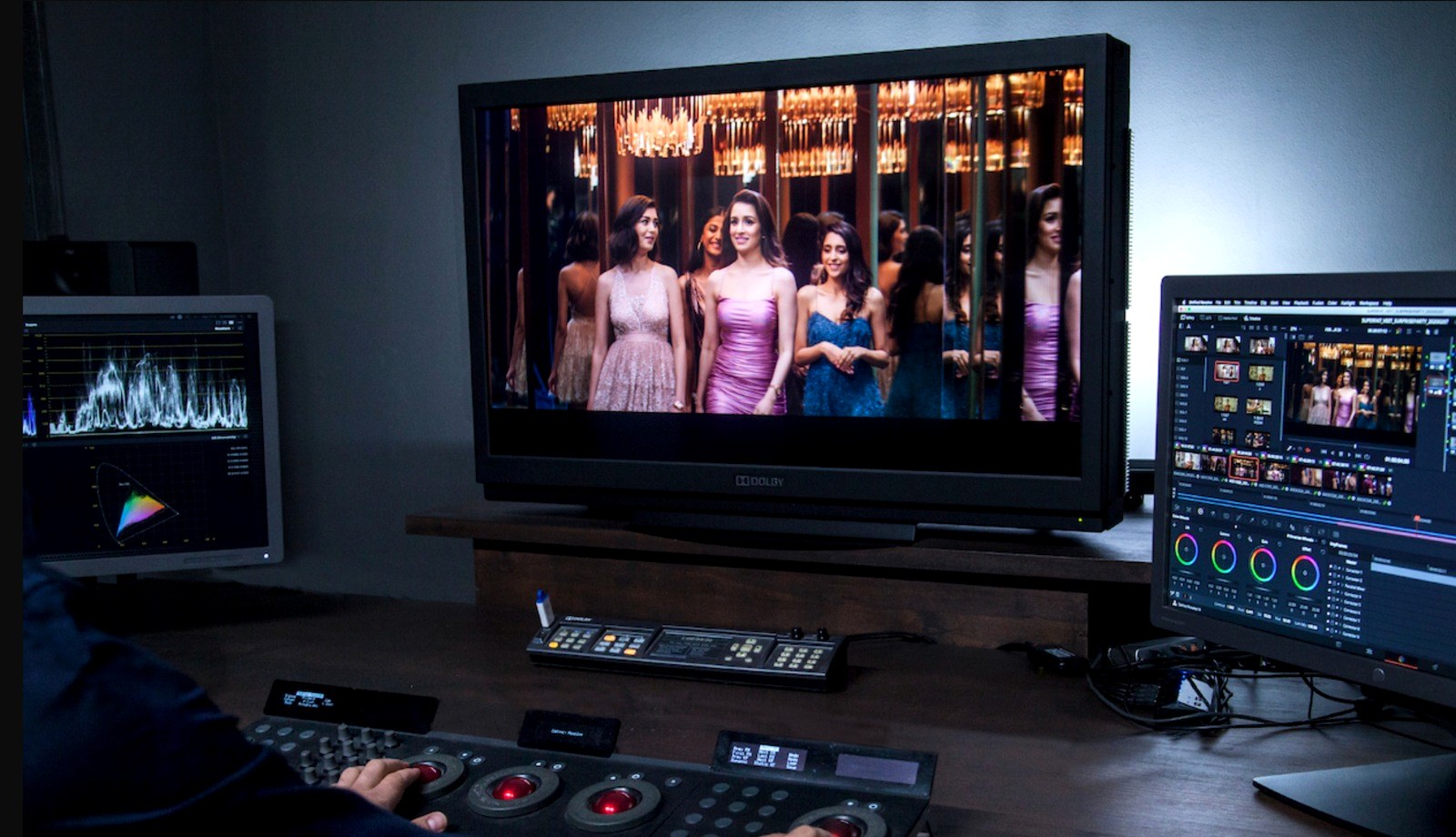 Professional color grading suite